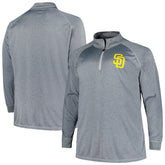 San Diego Padres Profile Big & Tall Raglan Quarter-Zip Top On Sale