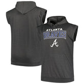 Atlanta Braves Profile Big & Tall Muscle Sleeveless Pullover Hoodie On Sale