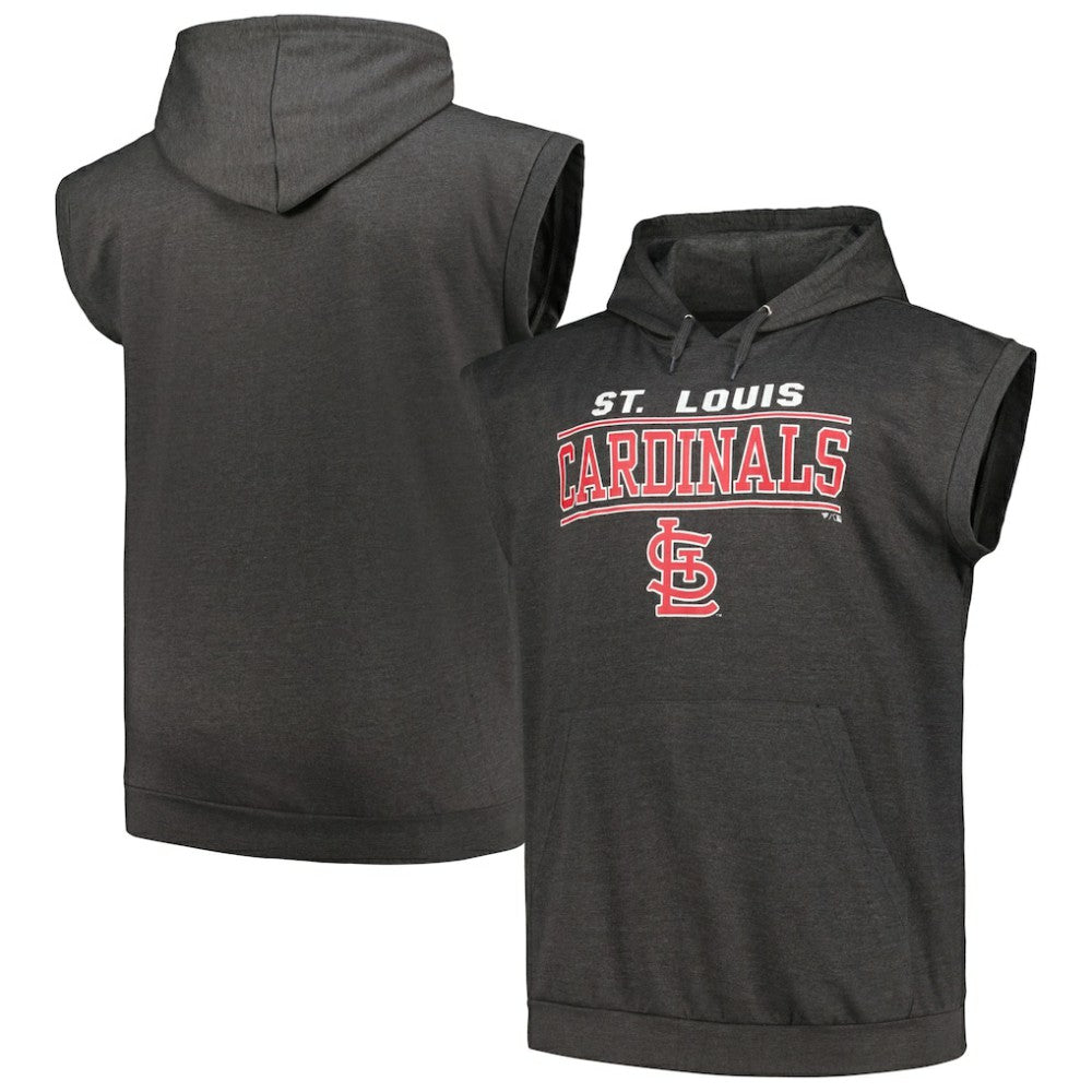 St. Louis Cardinals Profile Big & Tall Muscle Sleeveless Pullover Hoodie On Sale