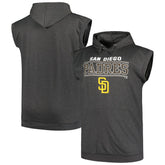 San Diego Padres Profile Big & Tall Muscle Sleeveless Pullover Hoodie Clearance