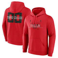 NBA - Chicago Bulls Stellar Personalized Name & Number Pullover Hoodie - Red