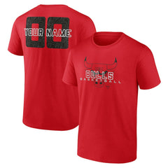 NBA - Chicago Bulls Stellar Personalized Name & Number T-Shirt - Red