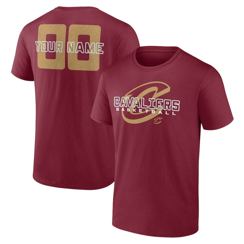 NBA - Cleveland Cavaliers Stellar Personalized Name & Number T-Shirt - Wine