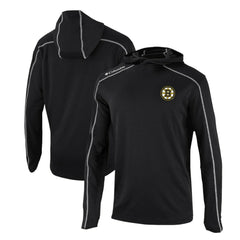 Boston Bruins Columbia Omni-Wick Shotgun Long Sleeve Hoodie T-Shirt Black