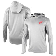 Detroit Red Wings - Columbia Omni-Wick Shotgun Long Sleeve Hoodie T-Shirt Gray