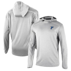 St. Louis Blues - Columbia Omni-Wick Shotgun Long Sleeve Hoodie T-Shirt Gray