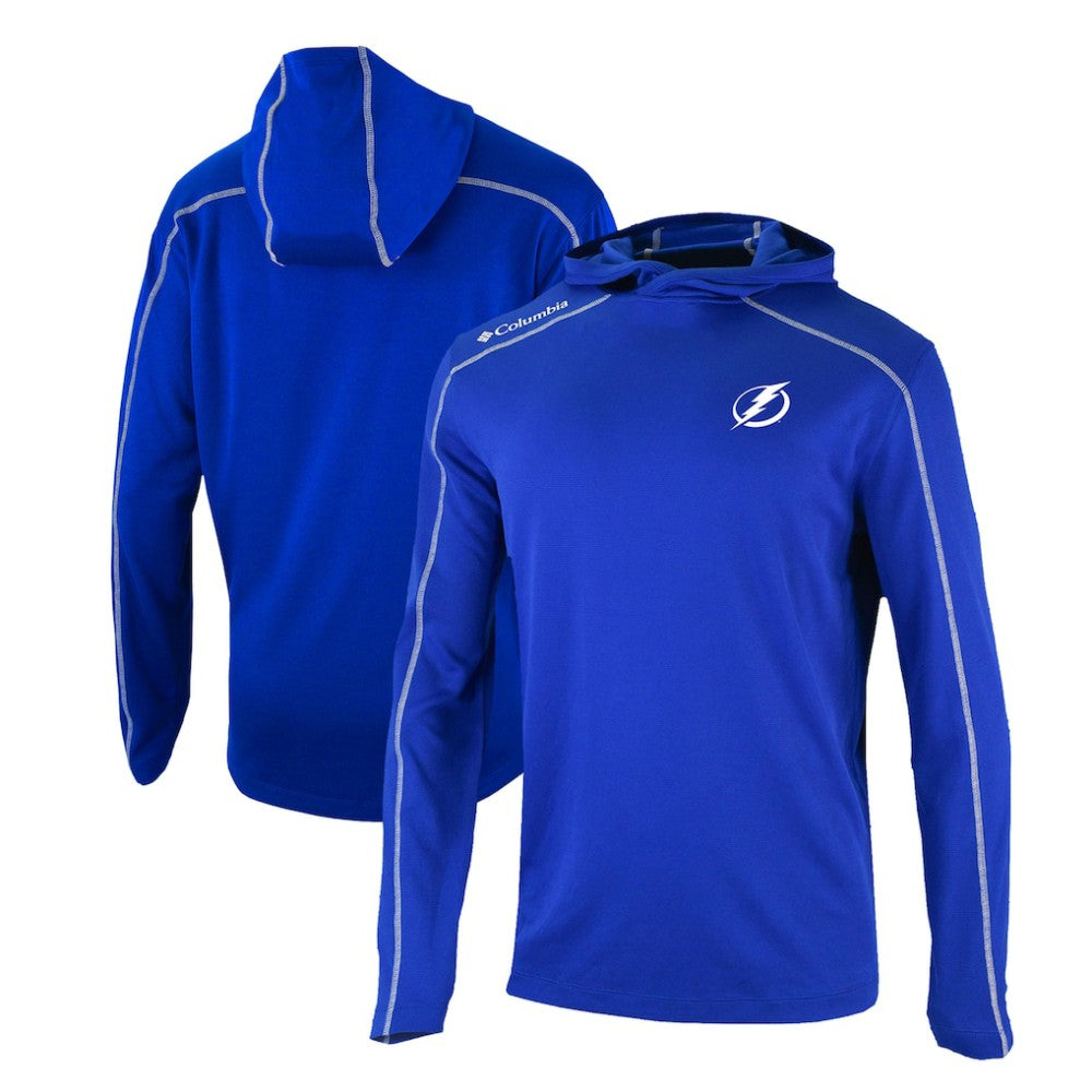 Tampa Bay Lightning - Columbia Omni-Wick Shotgun Long Sleeve Hoodie T-Shirt Blue