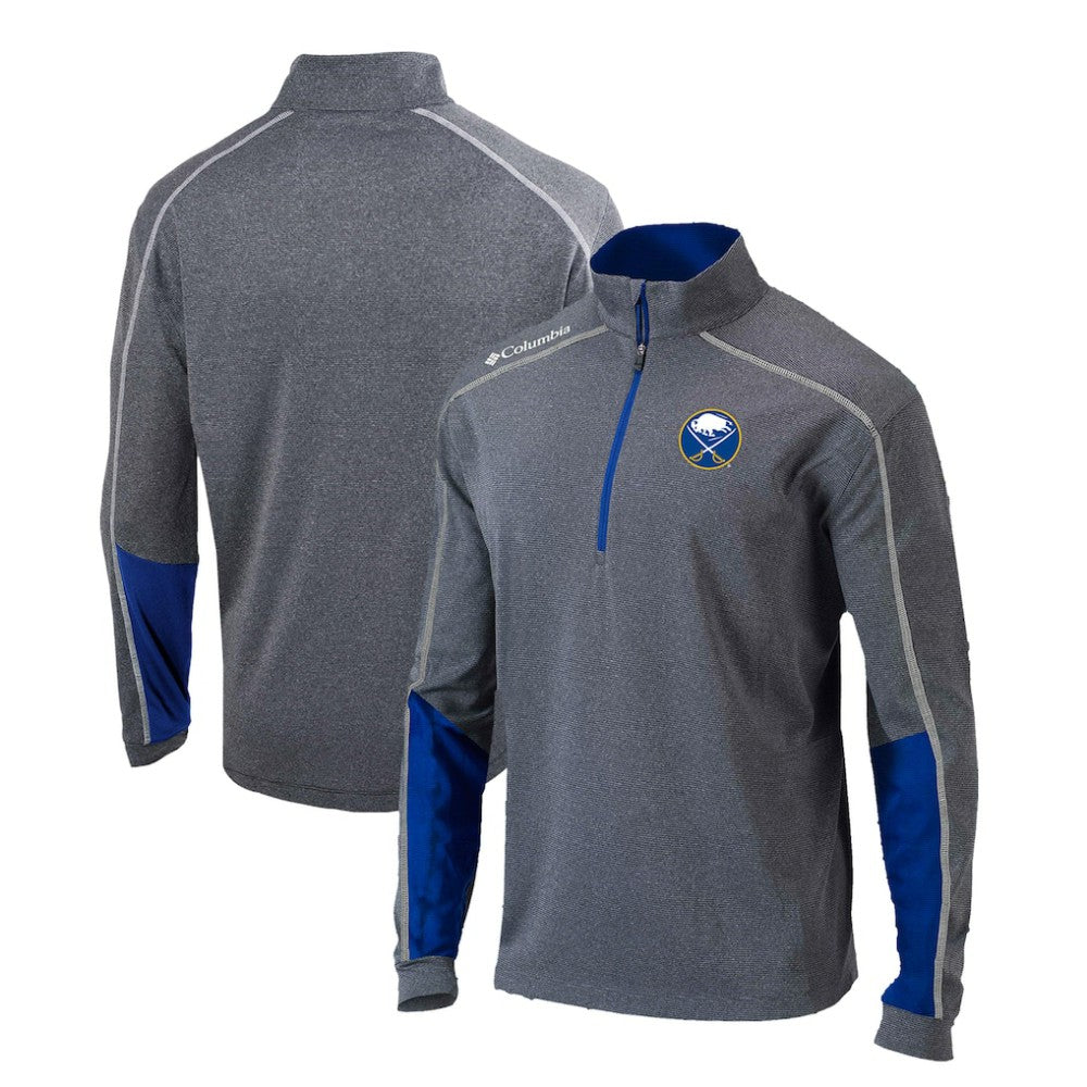 Buffalo Sabres - Columbia Omni-Wick Shotgun 2.0 Quarter-Zip Pullover Top Gray/Blue