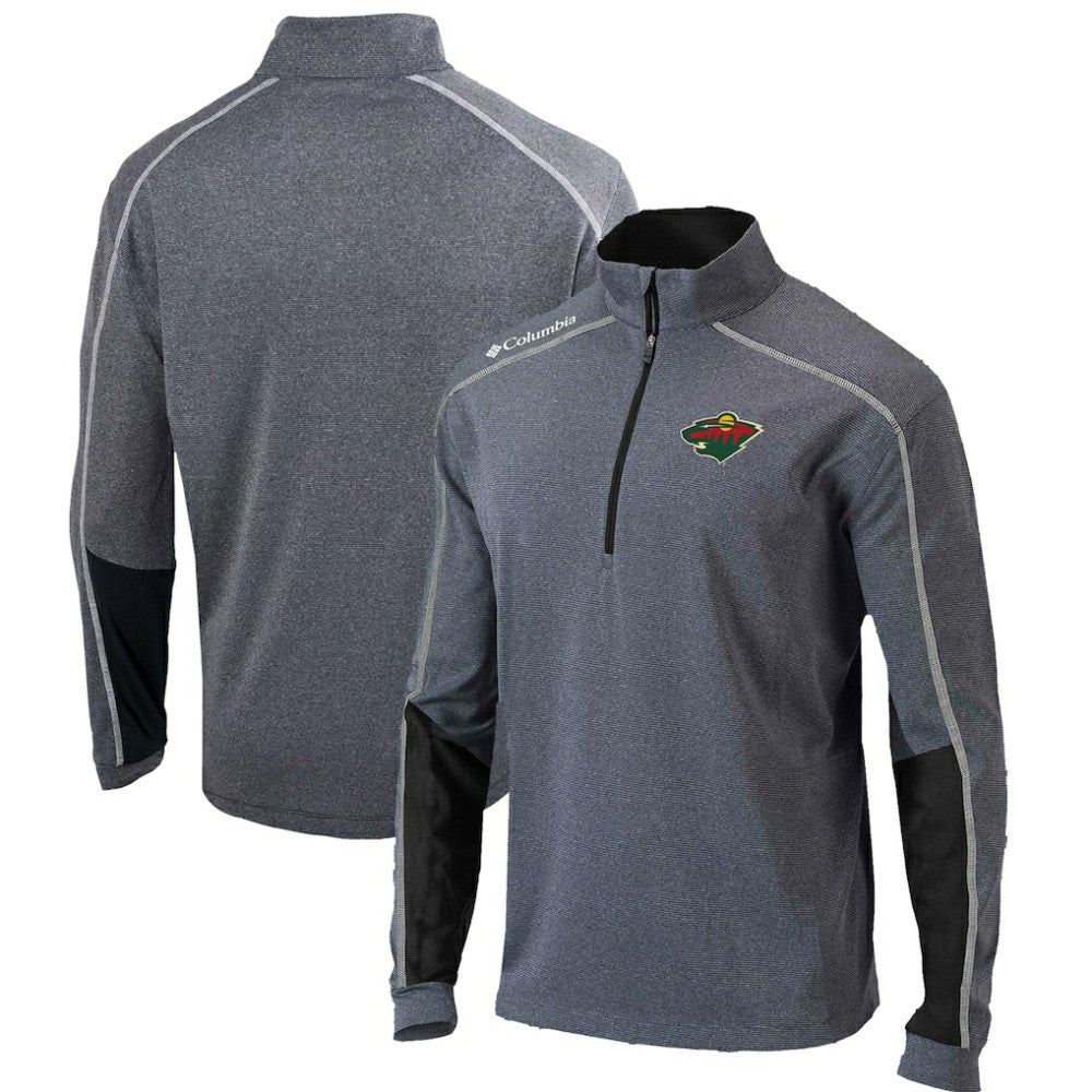 Minnesota Wild - Columbia Omni-Wick Shotgun 2.0 Quarter-Zip Pullover Top Gray/Black
