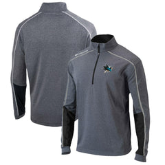 San Jose Sharks - Columbia Omni-Wick Shotgun 2.0 Quarter-Zip Pullover Top Gray/Black