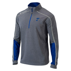 St. Louis Blues - Columbia Omni-Wick Shotgun 2.0 Quarter-Zip Pullover Top Gray/Blue