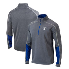 Tampa Bay Lightning - Columbia Omni-Wick Shotgun 2.0 Quarter-Zip Pullover Top Gray/Blue