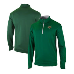 Minnesota Wild - Columbia Omni-Wick Wickhams Hills Half-Zip Pullover Top Green