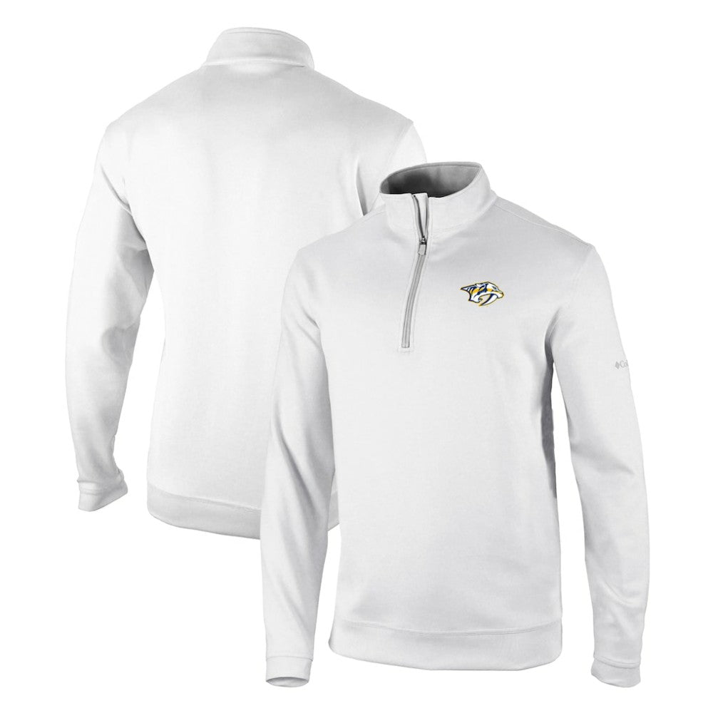 Nashville Predators - Columbia Omni-Wick Wickhams Hills Half-Zip Pullover Top White