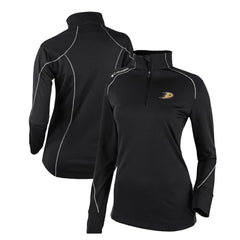 Anaheim Ducks - Columbia Women's Omni-Wick Shotgun 2.0 Quarter-Zip Pullover Top Black
