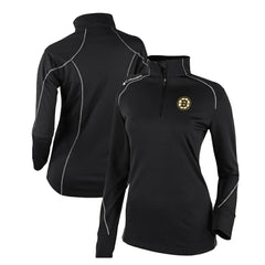 Boston Bruins Columbia Women's Omni-Wick Shotgun 2.0 Quarter-Zip Pullover Top Black