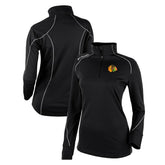 Chicago Blackhawks Columbia Women's Omni-Wick Shotgun 2.0 Quarter-Zip Pullover Top Black