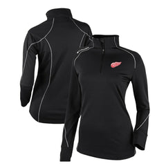 Detroit Red Wings - Columbia Women's Omni-Wick Shotgun 2.0 Quarter-Zip Pullover Top Black