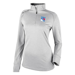New York Rangers Columbia Women's Omni-Wick Shotgun 2.0 Quarter-Zip Pullover Top White