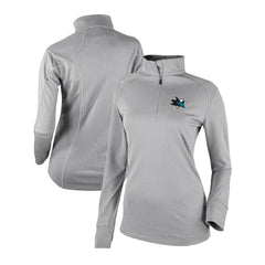 San Jose Sharks - Columbia Women's Omni-Wick Shotgun 2.0 Quarter-Zip Pullover Top Gray