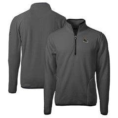 Baltimore Ravens Cutter & Buck Helmet Cascade Eco Sherpa Fleece Quarter-Zip Pullover Jacket Gray/Black - NFL