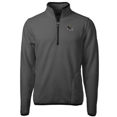 Baltimore Ravens Cutter & Buck Helmet Cascade Eco Sherpa Fleece Quarter-Zip Pullover Jacket Gray/Black - NFL