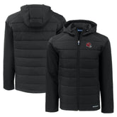 Kansas City Chiefs Cutter & Buck Helmet Evoke Hybrid Eco Softshell Recycled Full-Zip Hoodie Jacket Black - NFL