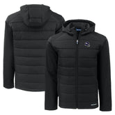 Minnesota Vikings Cutter & Buck Helmet Evoke Hybrid Eco Softshell Recycled Full-Zip Hoodie Jacket Black - NFL