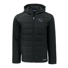 Minnesota Vikings Cutter & Buck Helmet Evoke Hybrid Eco Softshell Recycled Full-Zip Hoodie Jacket Black - NFL