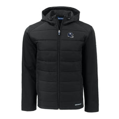 New York Giants Cutter & Buck Helmet Evoke Hybrid Eco Softshell Recycled Full-Zip Hoodie Jacket Black - NFL