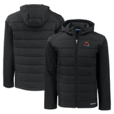 Washington Commanders Cutter & Buck Helmet Evoke Hybrid Eco Softshell Recycled Full-Zip Hoodie Jacket Black - NFL