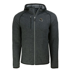 Baltimore Ravens Cutter & Buck Helmet Mainsail Sweater-Knit Full-Zip Hoodie Heather Charcoal - NFL