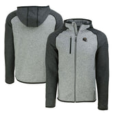Baltimore Ravens Cutter & Buck Helmet Mainsail Sweater-Knit Full-Zip Hoodie Heather Gray/Heather Charcoal - NFL