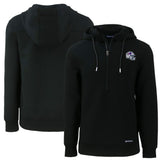Buffalo Bills Cutter & Buck Helmet Roam Eco Half-Zip Recycled Pullover Hoodie Black - NFL