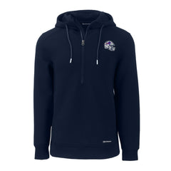 Buffalo Bills Cutter & Buck Helmet Roam Eco Half-Zip Recycled Pullover Hoodie Navy - NFL