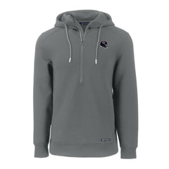 Chicago Bears Cutter & Buck Helmet Roam Eco Half-Zip Recycled Pullover Hoodie Gray - NFL