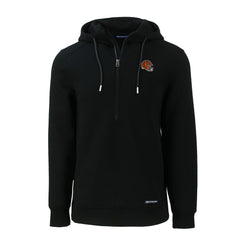Cincinnati Bengals Cutter & Buck Helmet Roam Eco Half-Zip Recycled Pullover Hoodie Black - NFL