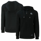 Detroit Lions Cutter & Buck Helmet Roam Eco Half-Zip Recycled Pullover Hoodie Black - NFL