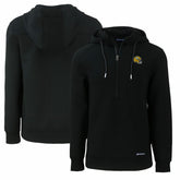 Green Bay Packers Cutter & Buck Helmet Roam Eco Half-Zip Recycled Pullover Hoodie Black - NFL