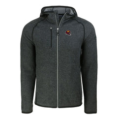Washington Commanders Cutter & Buck Helmet Mainsail Sweater-Knit Full-Zip Hoodie Heather Charcoal - NFL
