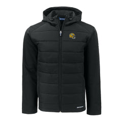 Green Bay Packers Cutter & Buck Helmet Big & Tall Evoke Hybrid Eco Softshell Recycled Full-Zip Jacket Black - NFL
