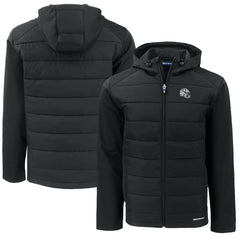 Indianapolis Colts Cutter & Buck Helmet Big & Tall Evoke Hybrid Eco Softshell Recycled Full-Zip Hoodie Jacket Black - NFL