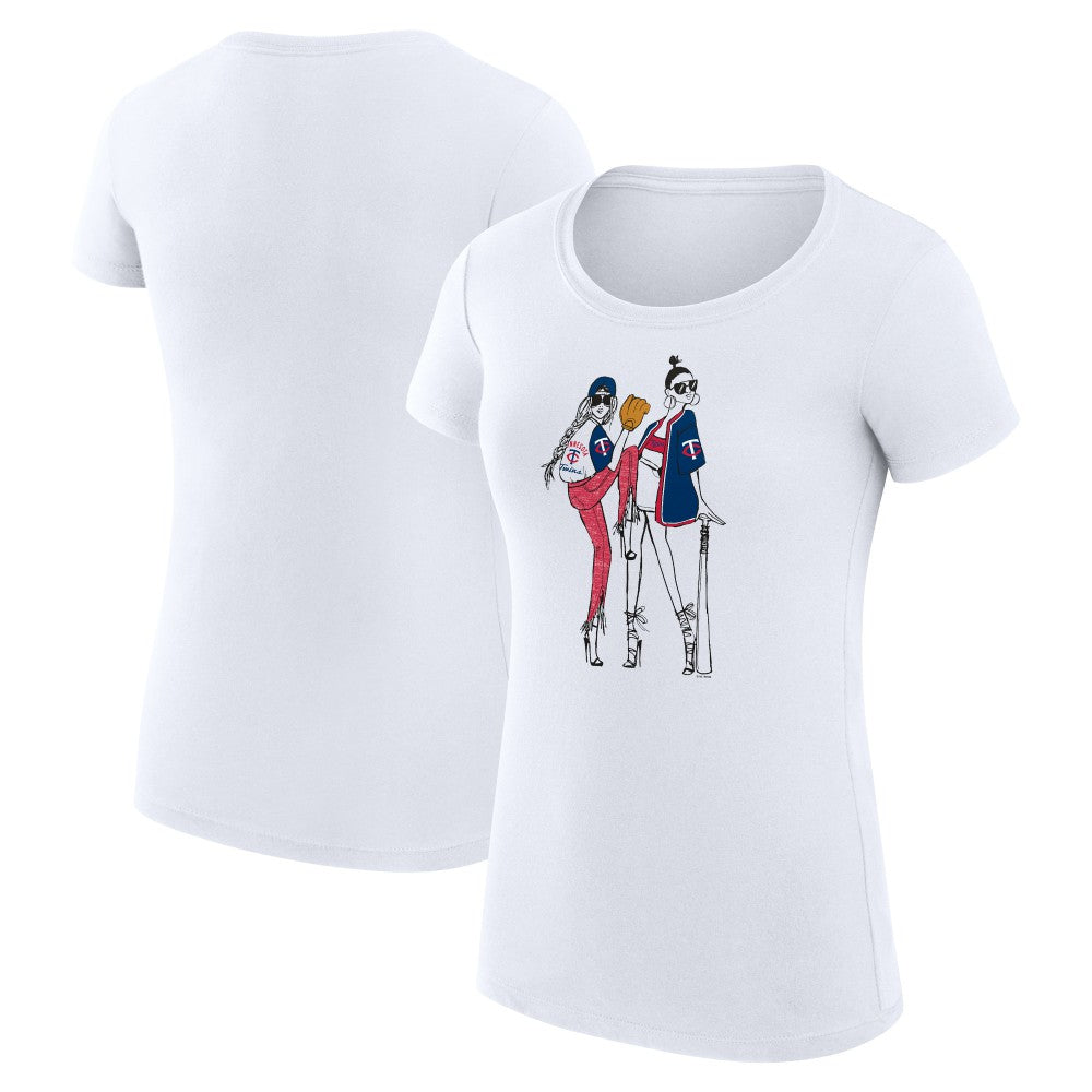 Minnesota Twins G-III 4Her by Carl Banks Women's Super-Slim Fit Lightweight Baseball Girls T-Shirt On Sale