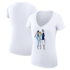 Tampa Bay Rays G-III 4Her by Carl Banks Women's Super-Slim Fit Lightweight Baseball V-Neck T-Shirt On Sale