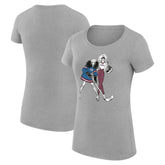 Colorado Avalanche - G-III 4Her by Carl Banks Women's Super-Slim Fit Lightweight Hockey Girls T-Shirt Heather Gray