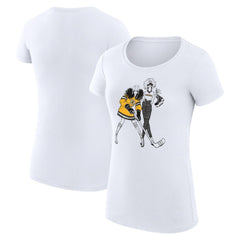 Boston Bruins G-III 4Her by Carl Banks Women's Super-Slim Fit Lightweight Hockey Girls T-Shirt White