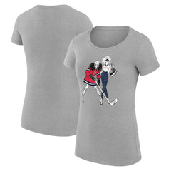 Florida Panthers - G-III 4Her by Carl Banks Women's Super-Slim Fit Lightweight Hockey Girls T-Shirt Heather Gray