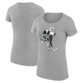 Los Angeles Kings - G-III 4Her by Carl Banks Women's Super-Slim Fit Lightweight Hockey Girls T-Shirt Heather Gray