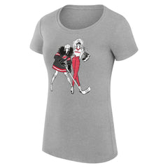 New Jersey Devils - G-III 4Her by Carl Banks Women's Super-Slim Fit Lightweight Hockey Girls T-Shirt Heather Gray