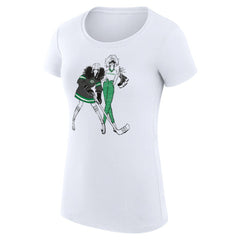 Dallas Stars - G-III 4Her by Carl Banks Women's Super-Slim Fit Lightweight Hockey Girls T-Shirt White